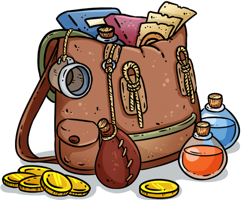 Adventurer Bag with Loot
