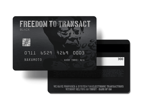 Nakamoto Trustless Card - Black Metal Edition