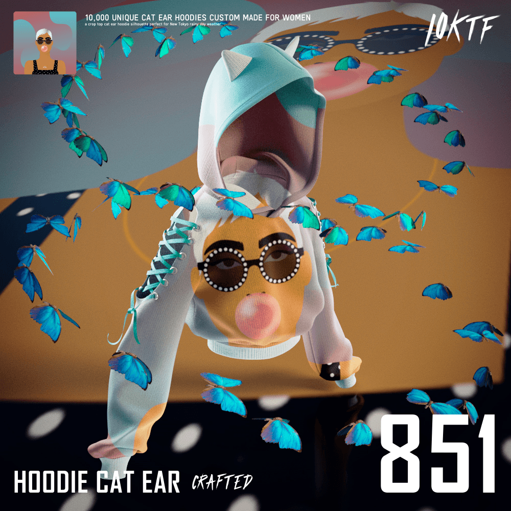 World of Cat Ear Hoodie #851