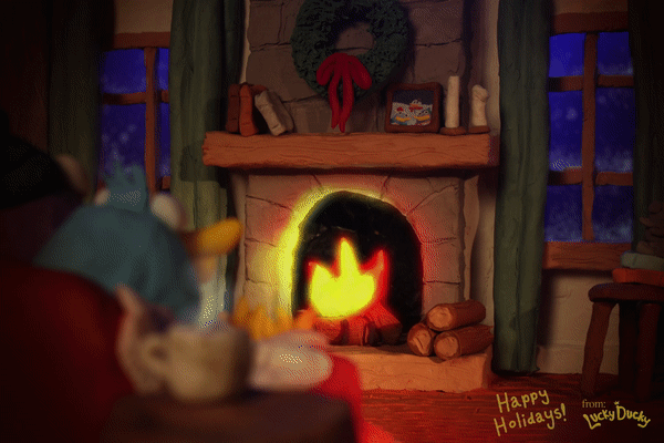 2022 Ducky Yule Log Holiday Card