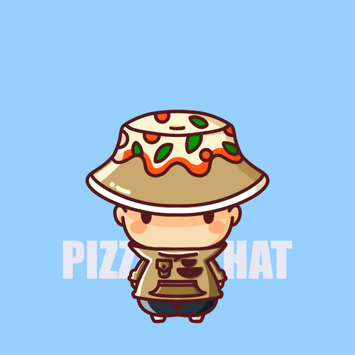 Crypto Chibiis #77 PIZZA HAT