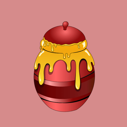 Fancy Honey Jar #4923