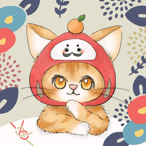 #001 だるまにゃんこ