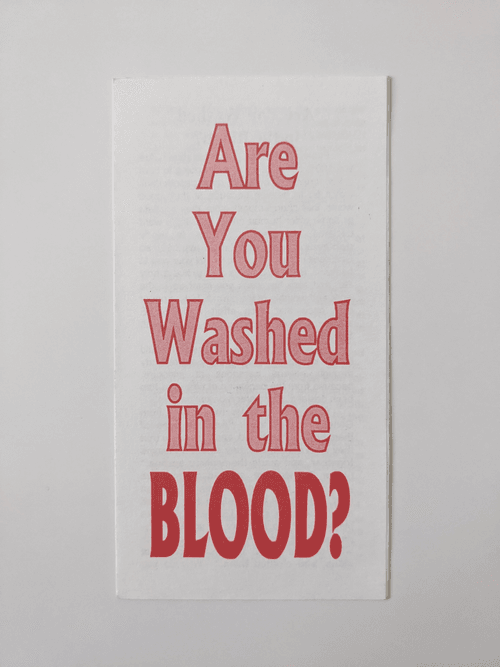Are You Washed in the BLOOD?