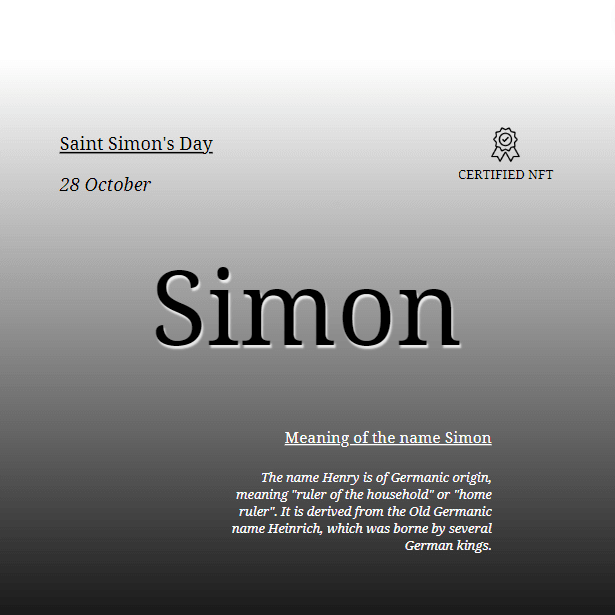 Simon NAME_NFT OpenSea