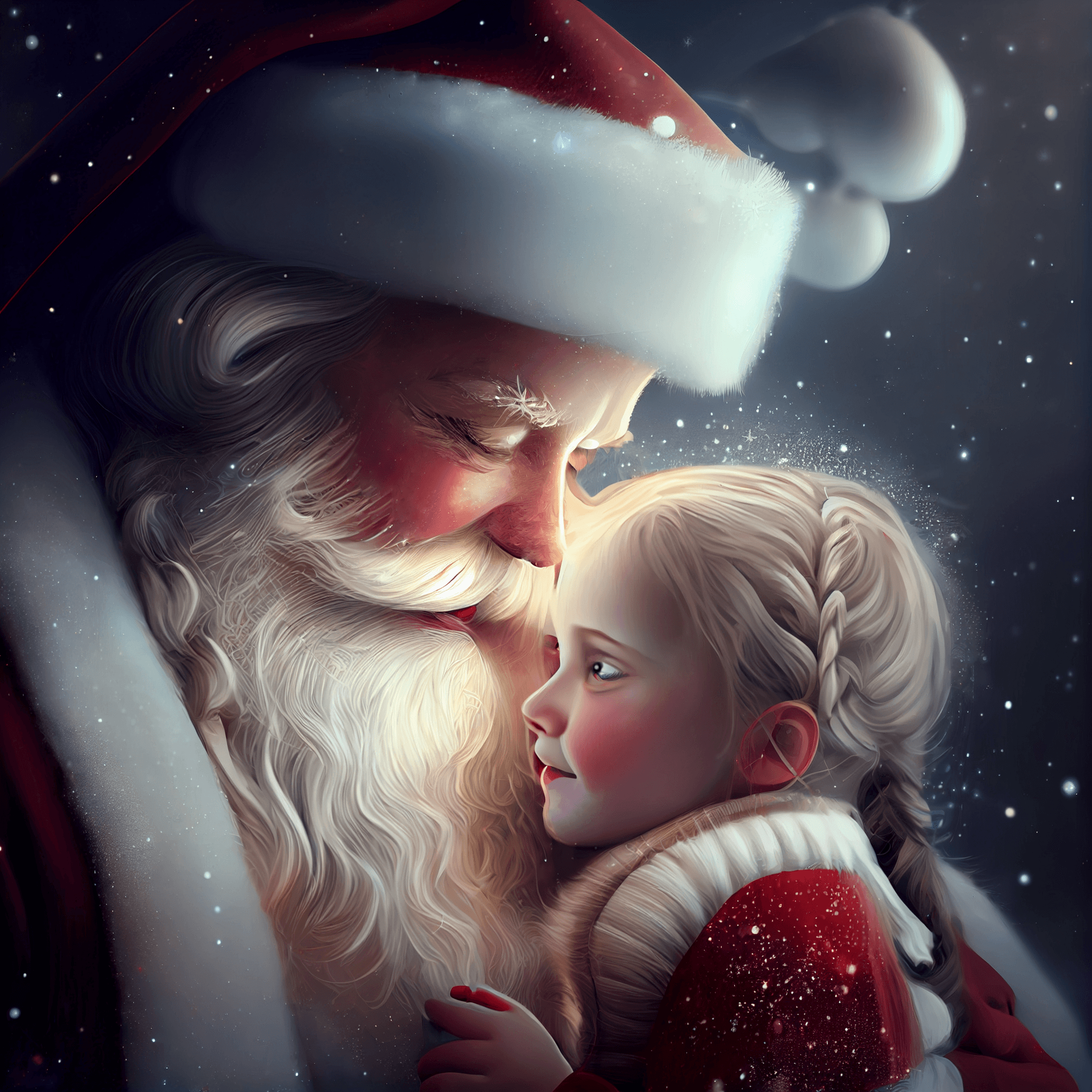 🎅 💃 Santa Claus and Cute Baby Girl 💃 🎅