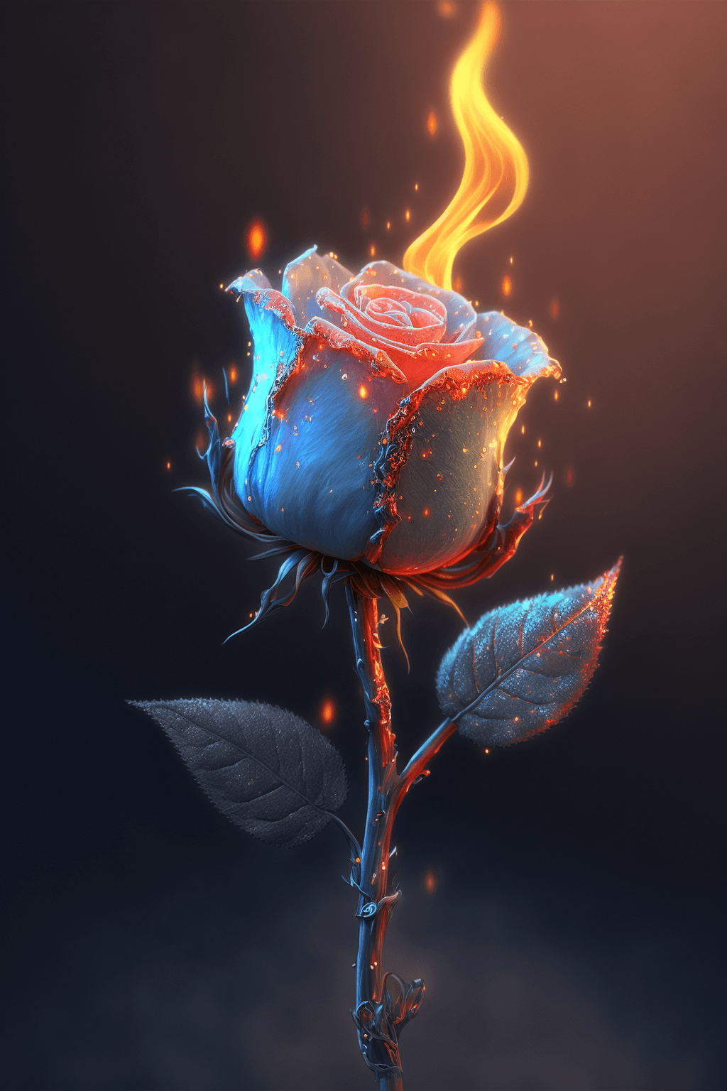 Flaming Rose #15/50