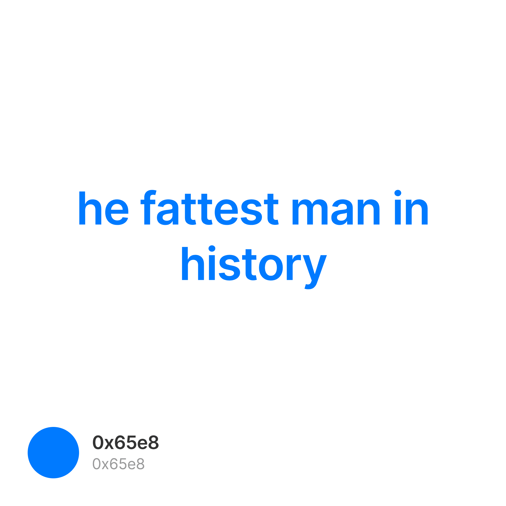 he fattest man in history Collection OpenSea