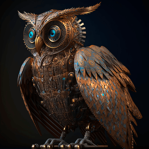 Steampunk Robotic Owl 1
