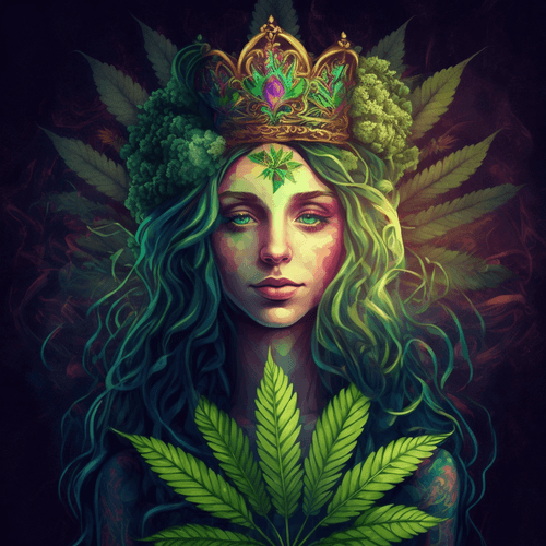 cannabis queen radiating love uplifted