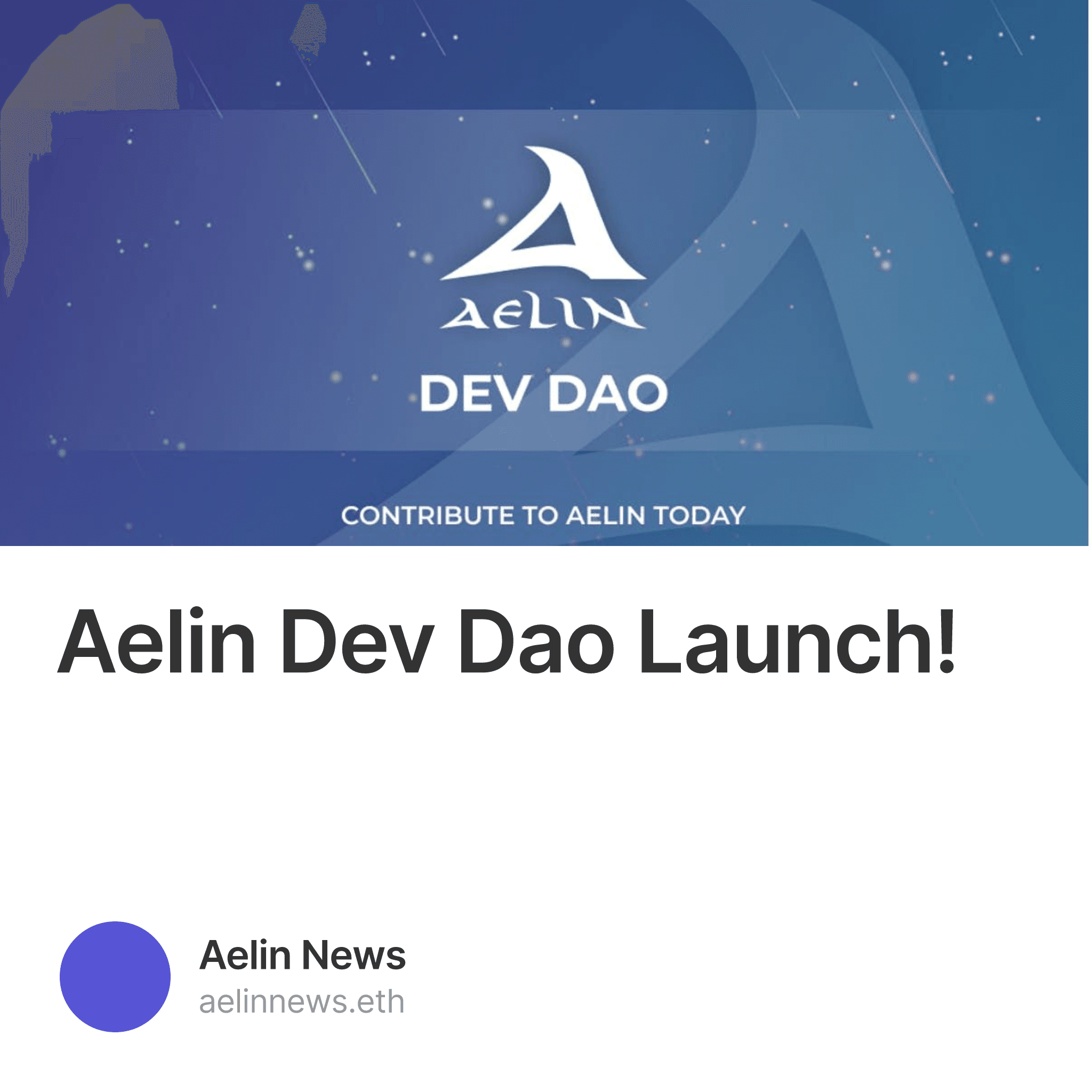 Aelin Dev Dao Launch! Collection OpenSea