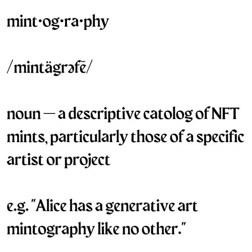 Mintography