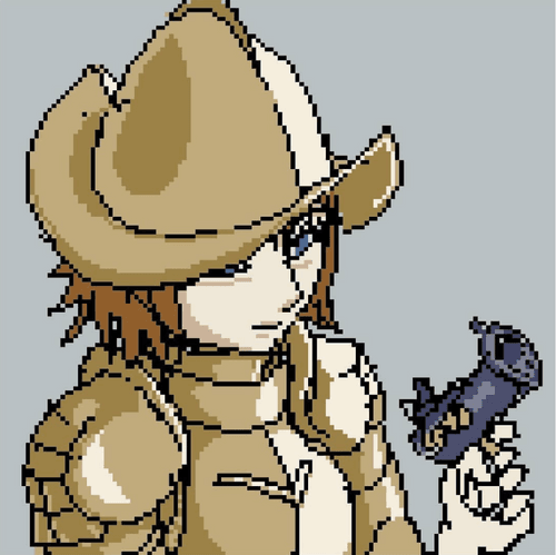 armor girl with blunderbuss