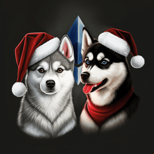 Christmas husky