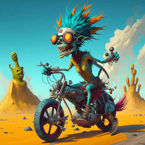Crazy biker