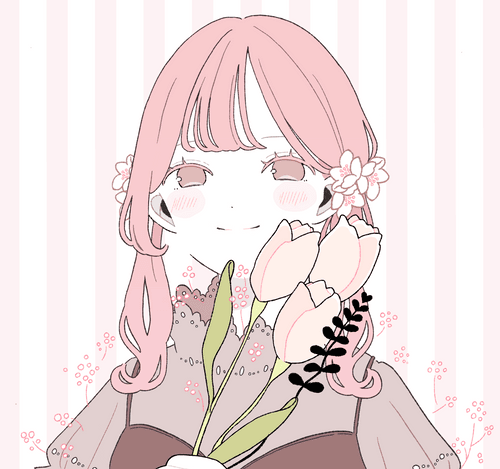 Girls & Flowers #084