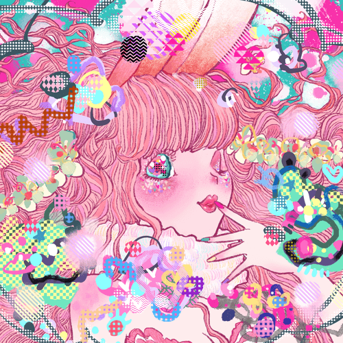Colorful rabbit girl