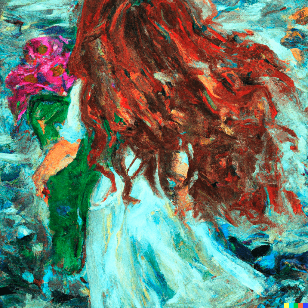Girl with flowers