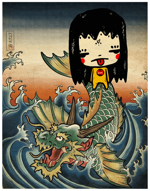 Kiku's riding a wave 2022 "MAIKELONEO X KIKU'S WORLD by SABET"