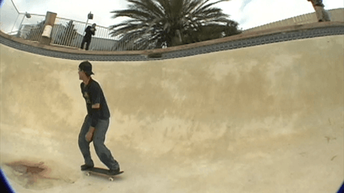 Backyard Pool Love seat rock fakie transfer rubber out.