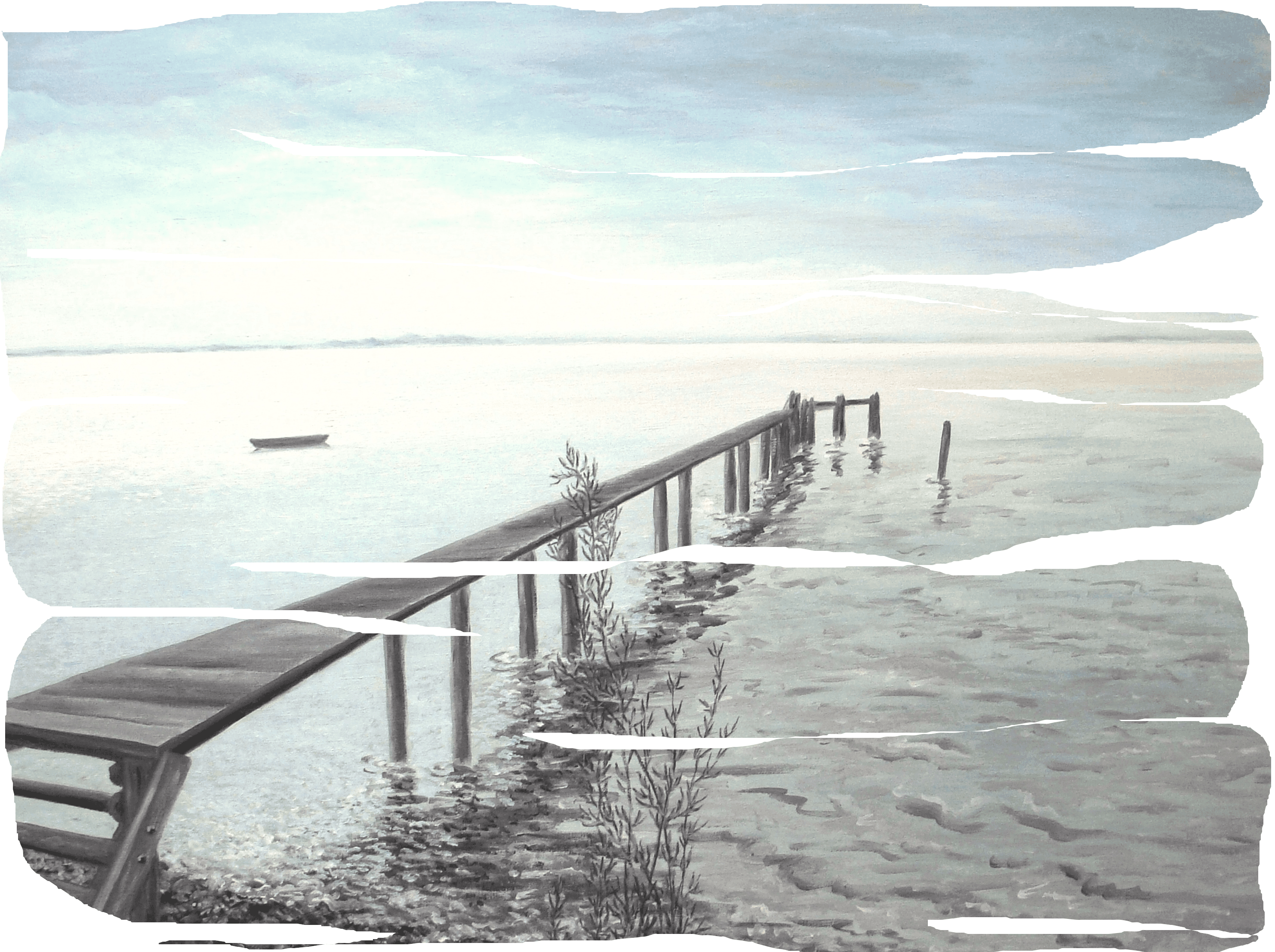 Lake With Boat-Bridge #6
