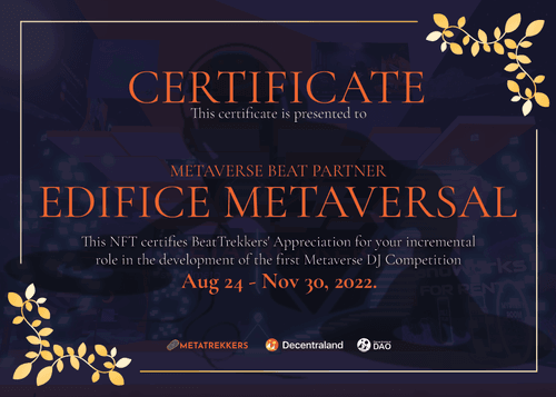 BeatTrekkers Venue Partner - Edifice Metaversal