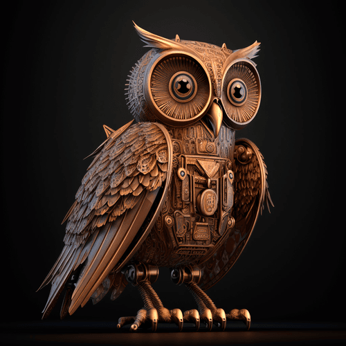 Steampunk Robotic Owl 2