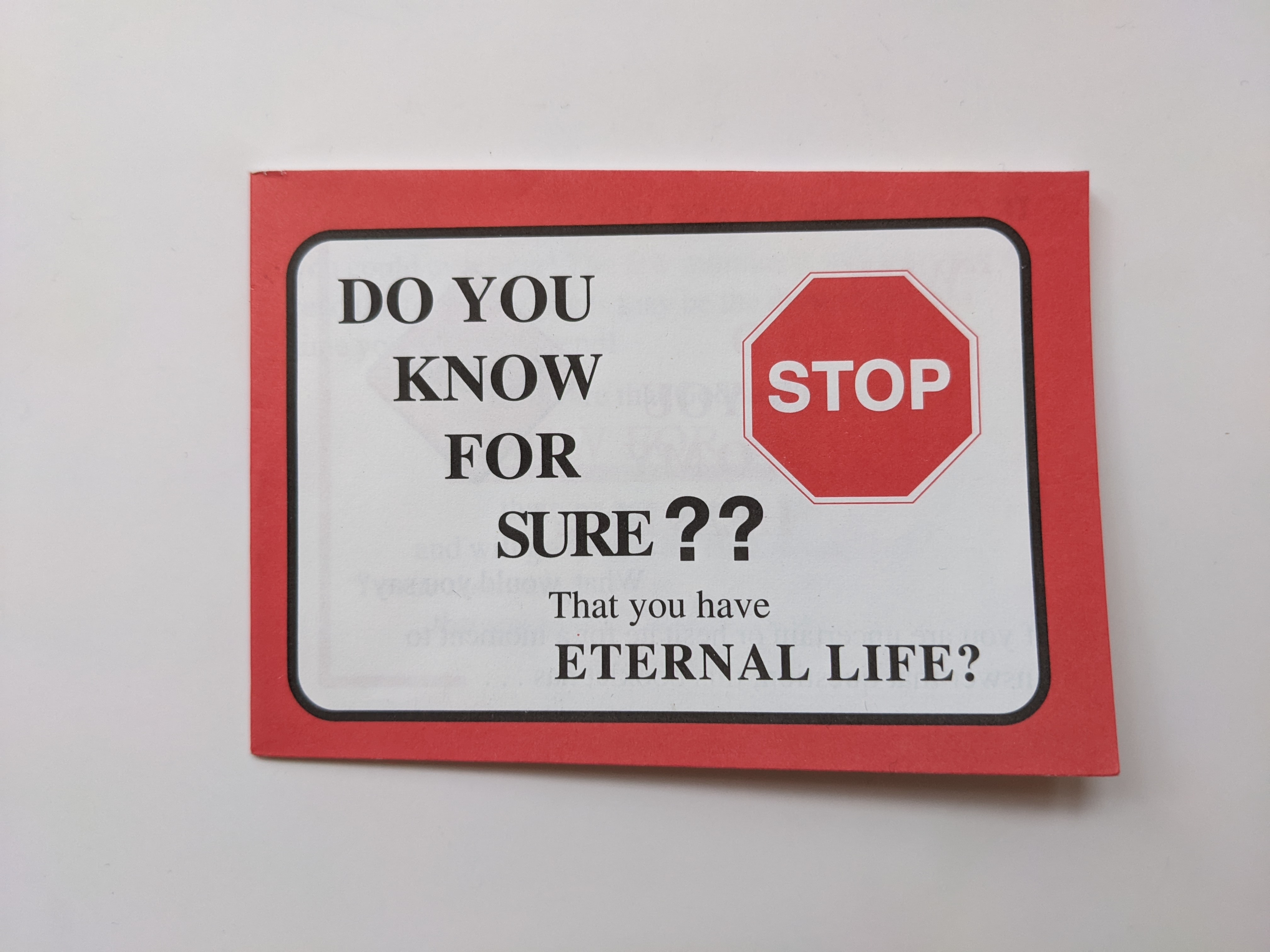 Do You Know For Sure?? That you have Eternal Life?
