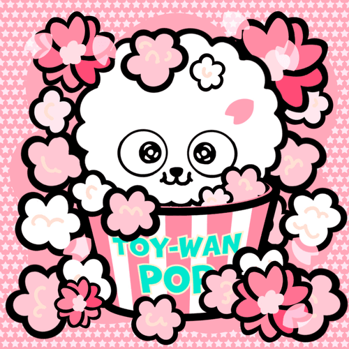 ★TOY-WAN★POPCORN-SAKURA&MILK #BICHON FRISE