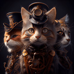 Steampunk Victorian Cats collection image