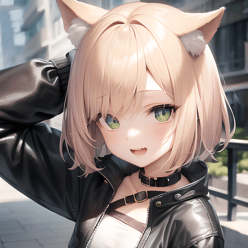 Blond Cat Girl Icon #000
