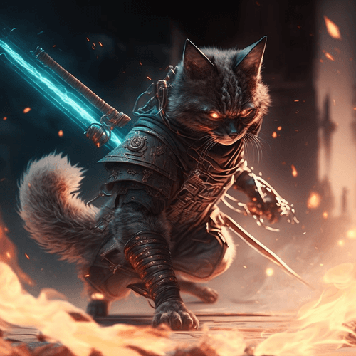 Cyberpunk Ninja Cats