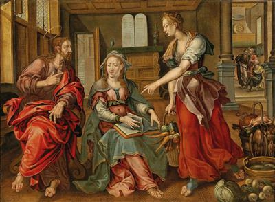 Christ in the house of Mary and Martha - Maerten de Vos