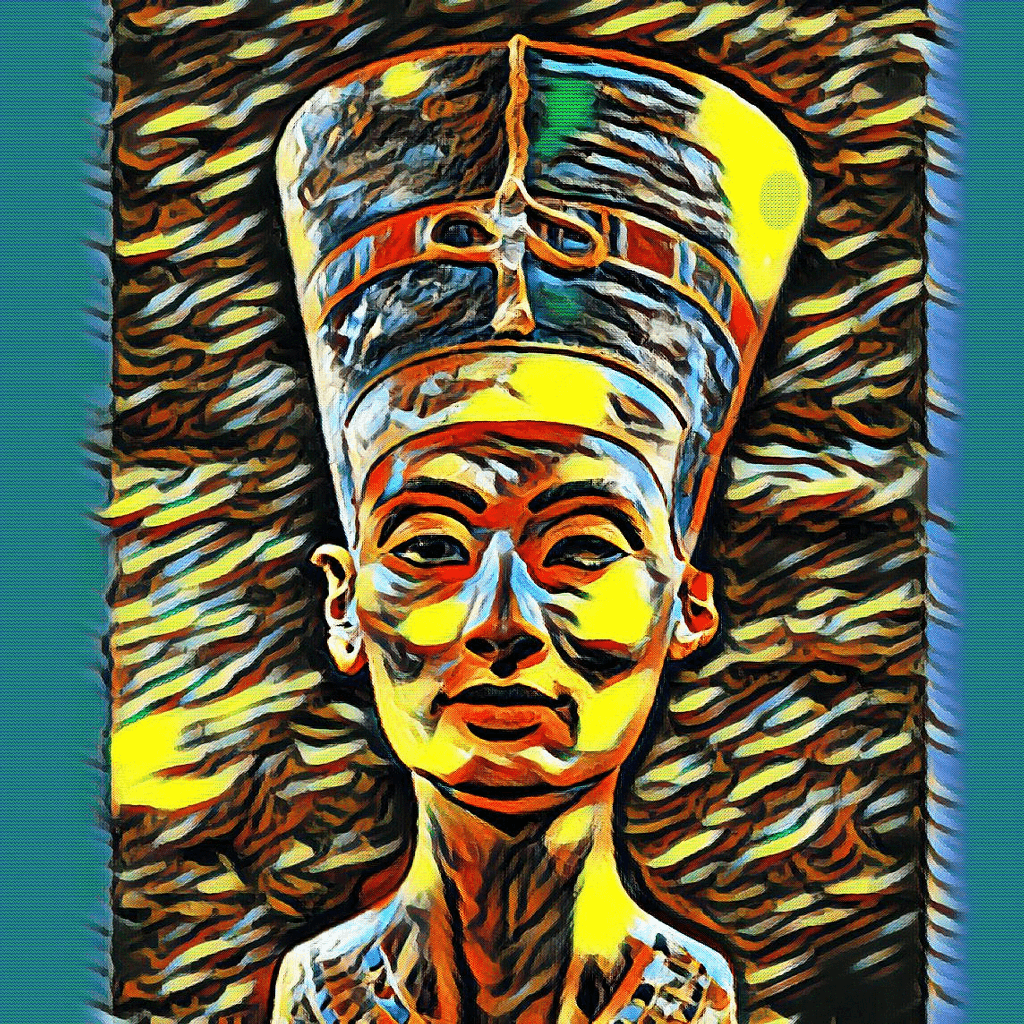 Nefertiti Egyptian Queen NFT Pop Art NFT by SOLLOG Limited Minting 10 Copies on Polygon Opensea