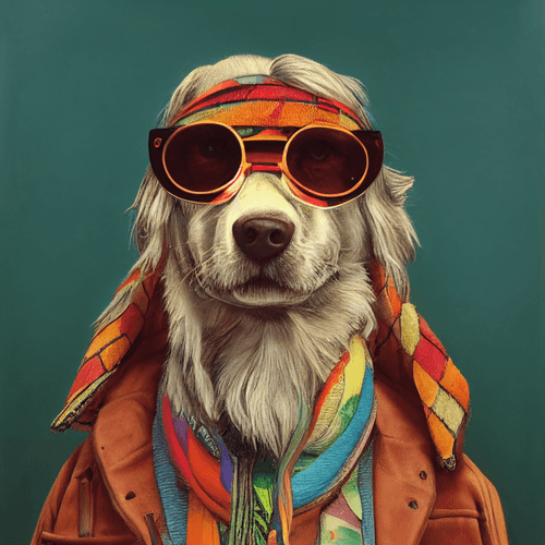 70's hippie dogs