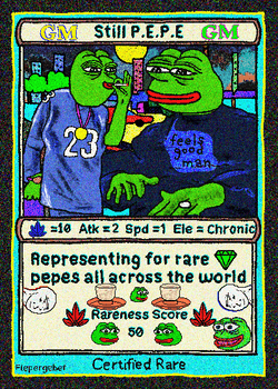 GM STILL PEPE : Rare Pepe Studies : Limited Edition collection image
