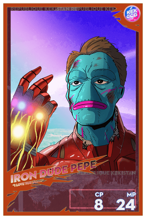 #KEKCCG "Iron Dude PEPE" Special Card, Founder's Edition