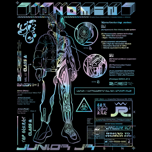 SinNominé x Junior Jr. - Blueprint Artist Print [Holographic]