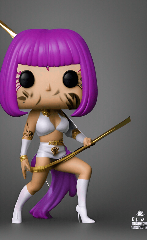 Purple hair belly dancing Ninja 