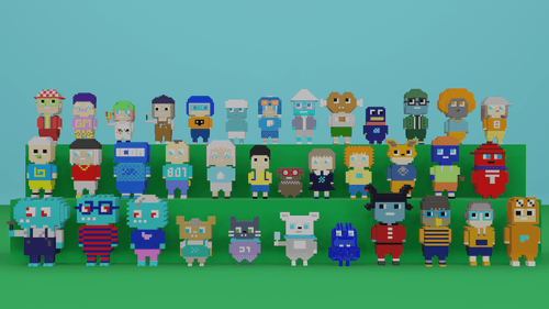 BLUE ICONS VOXEL collection