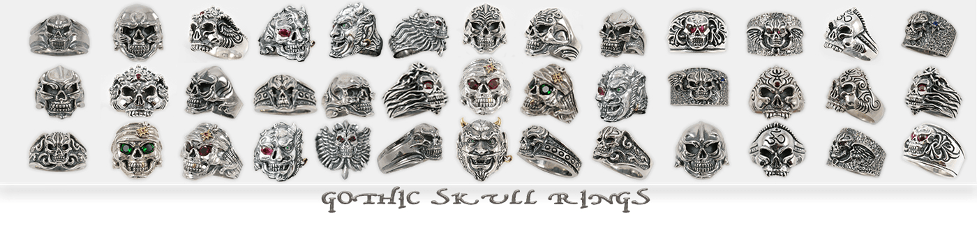 Gothic Skull Rings