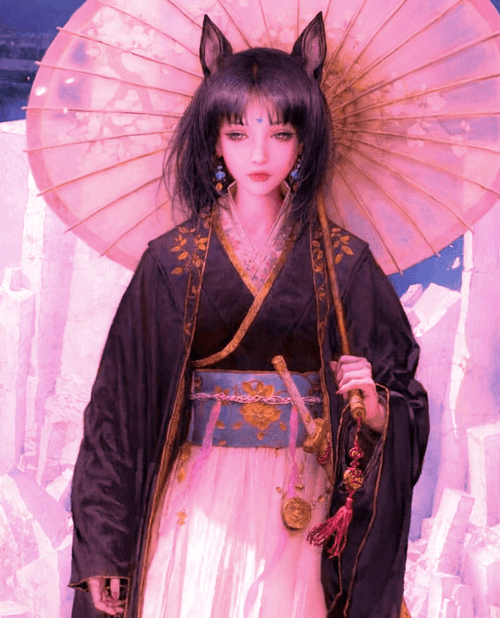 Beautiful Japanese samurai