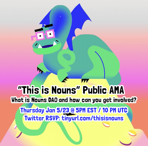 \"This is Nouns\" Public AMA Invitation (Edition Airdrop / Free Mint)