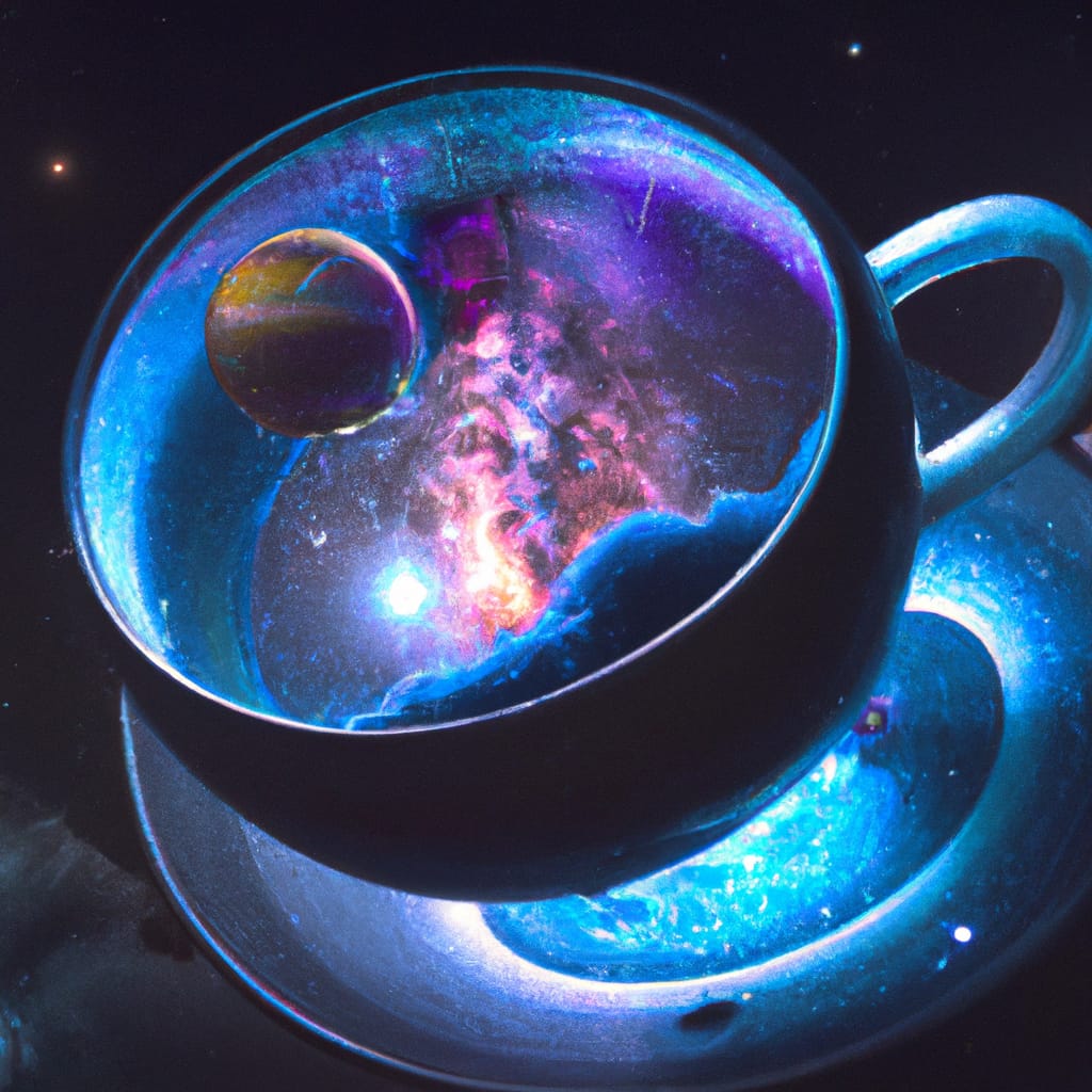 Cosmic Coffee Cup - Abstract Art NFT by Christine aka stine1