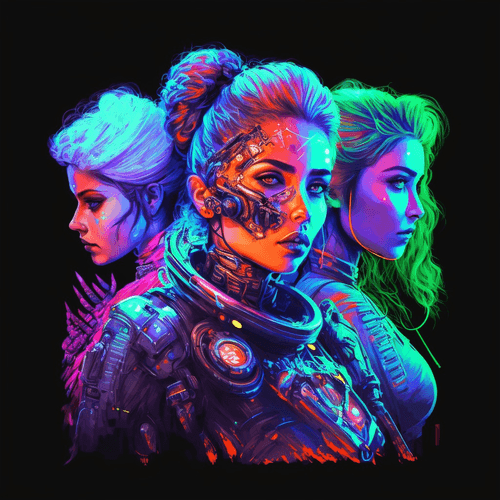 AI neon cyberpunk