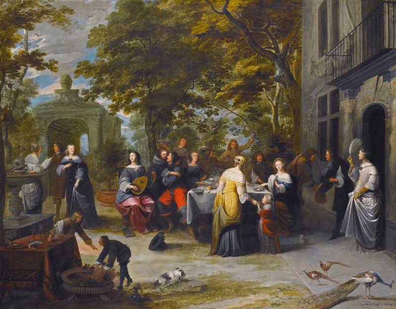 An Outdoor Banquet - Hieronymus Janssens
