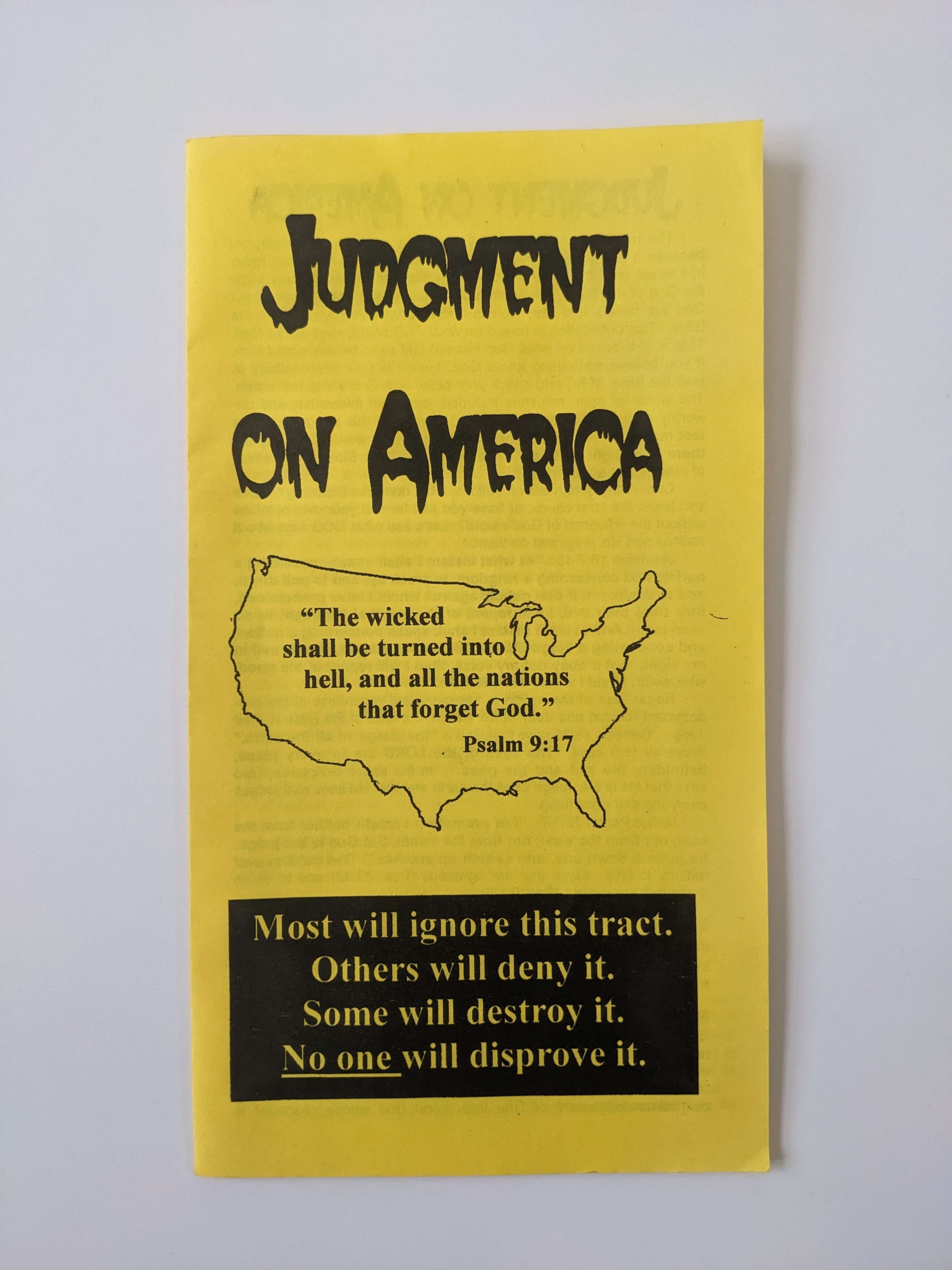 Judgement On America