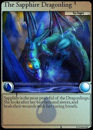 SAPPHIRECARD - The Sapphire Dragonling - Spells of Genesis Epic Card created on December 10, 2015