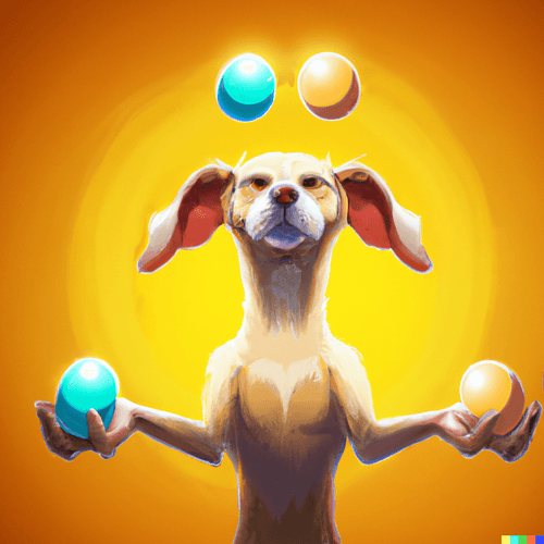 Walk the Dog with Dogs and Eggs