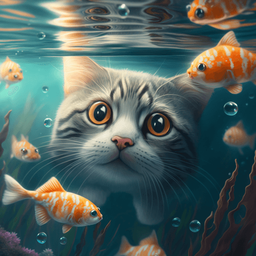 Underwater cat